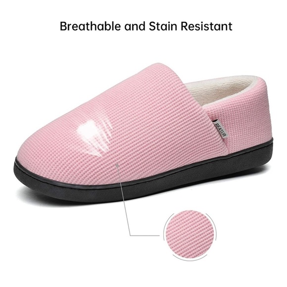 New Women’s Memory Foam House Slippers Pink​ - Picture 2 of 7